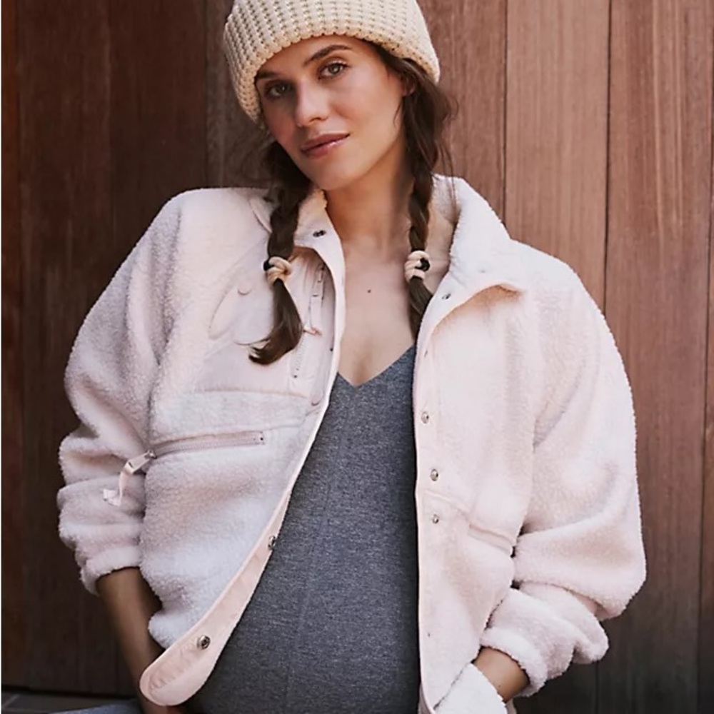 NWT Free People FP Movement x Hatch Hit The Slopes Fleece Jacket Size LARGE